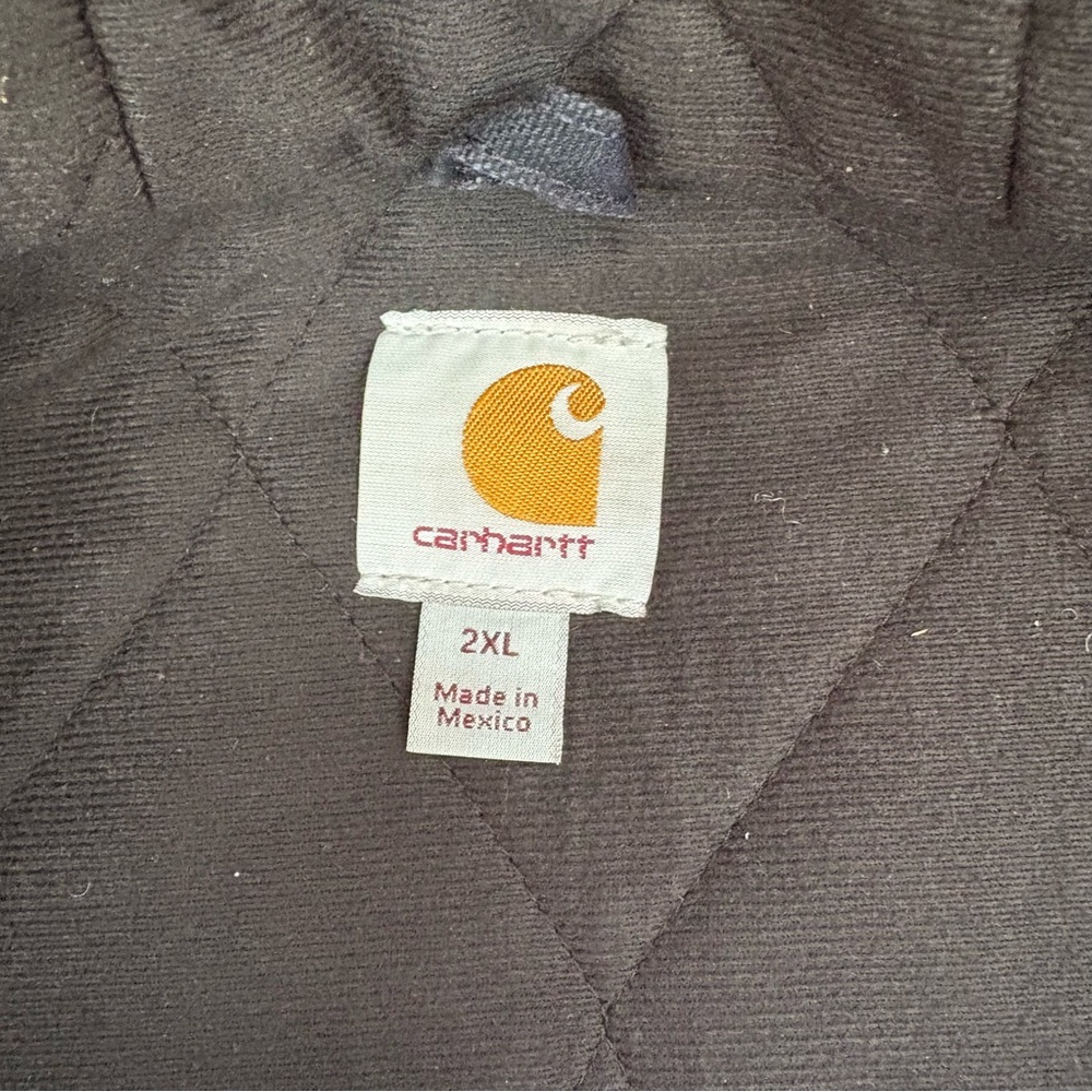 Carhartt Men’s Size 2XL J130 Midnight Blue Washed Duck Active Jacket Loose Fit - Picture 3 of 12